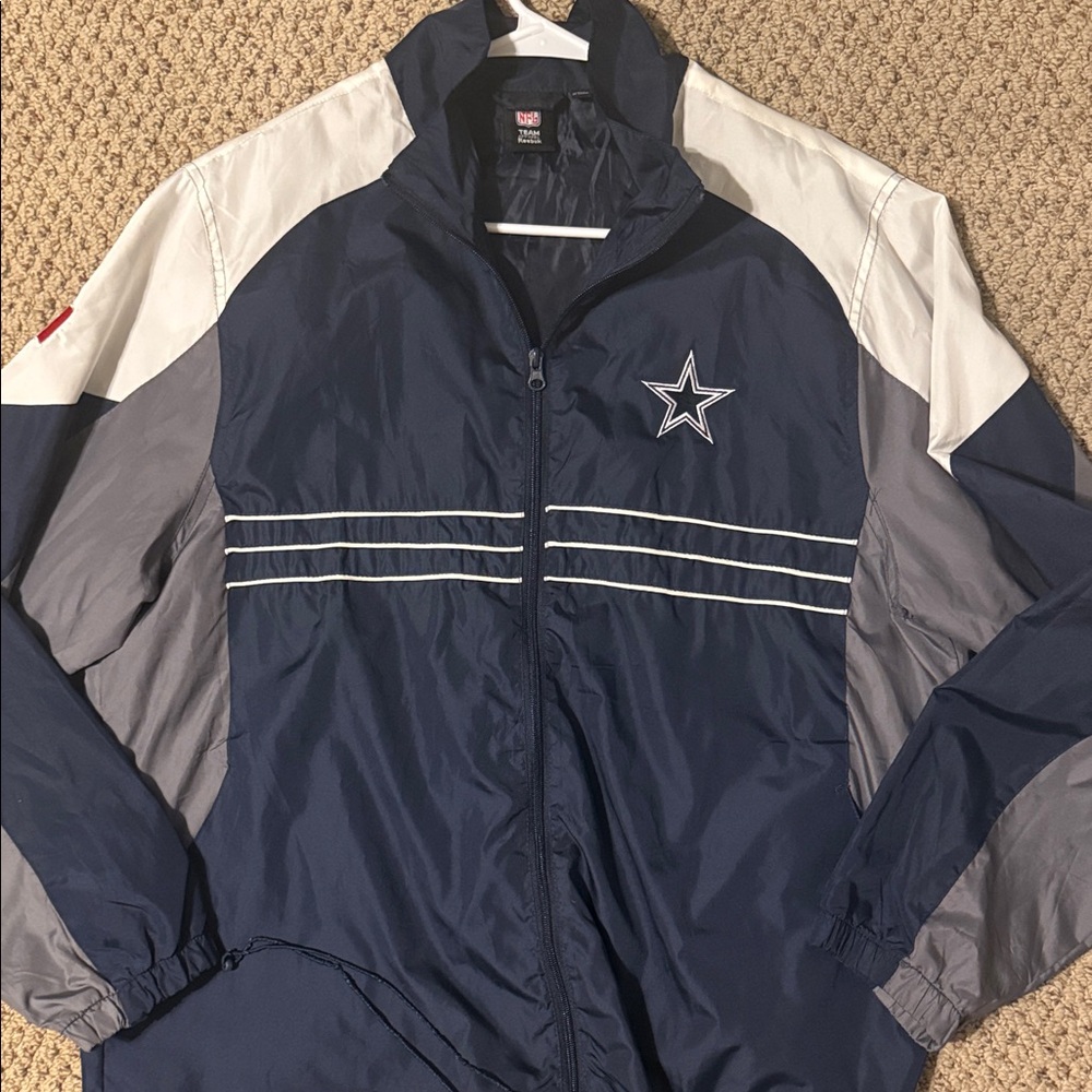 NFL Navy and Gray Windbreaker with Star Logo
